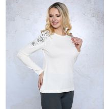 CM Outlet Pullover Glam Flower 38/40 offwhite
