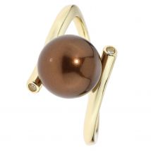 Christian Materne Just Pearls Croisé-Ring ""Scala No. 2"", MKP, Silber 925 poliert 18 Kupfer