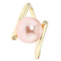 Christian Materne Just Pearls Croisé-Ring ""Scala No. 1/2"", MKP, SI 925 verg. 18 Rosé