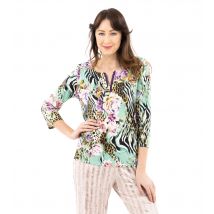 MONACO blue Blusenshirt Paradiesdruck 40 multicolour