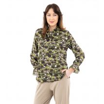 MONACO blue Blusenshirt Toulouse Lampignondruck 48 pistazie