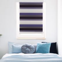 Fensterwelten Duo-Rollo just-triple, 60 x 160 cm 60cm x 160 cm violet-berry