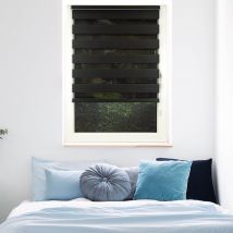 Fensterwelten Duo-Rollo just, 80 x160 cm 80cm x 160 cm schwarz