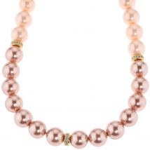 Christian Materne Just Pearls Design-Collier ""Two in One"" MK-Perlen, ca. 55 cm x Kupfer-rosé