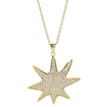 atinka Anhänger & Kette ""Star of Africa"",Silber 925 verg. x vergoldet