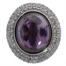 Sarah Kern LUXURY online Entourage-Ring ""Purple Velvet"" 99 Zirkonia, rhod. 19 rhodiniert