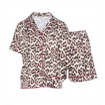 PURE SHAPE DAY&NIGHT Pyjama Set Shirt & Shorty in Satin 42/44 leopard
