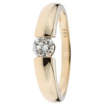 CM Private Diamonds Brillant-Ring in Spannring-Optik, Gold 585 poliert 21 Gold 585