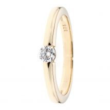 CM Private Diamonds Brillant-Ring, 0,25 ct., SI,Top Wesselton,Gold 375 21 Gold 375
