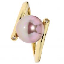 Christian Materne Just Pearls Croisé-Ring ""Scala No. 4"", MKP, Zirkonia, verg. 18 Rosa