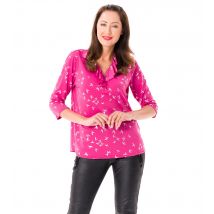 MONACO blue Strickshirt Birds 44 pink