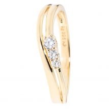 Christian Materne Trilogie_Ring ""Together"", Zirk.,Silber 925 poliert 19 vergoldet