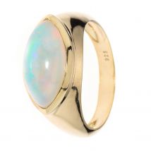 CM Edelsteinzauber Marquise-Ring, Afrikan. Opal, AAA,SI 925 vergoldet 17 x Afrikanischer Opal