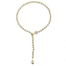 Christian Materne Just Pearls Schal-Collier, ""Amazing Heart"" MK-Perlen,vergoldet x silber-grün