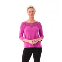 Christian Materne Blusenshirt mit Spitze 46 himbeere