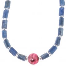 Amatocolori Design-Collier ""Heavenly Blue"", Murano Glas x x Kyanit