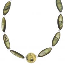 Amatocolori Design-Collier ""Marvelous Green"" Murano-Glas x Akazien-Grün