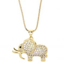 atinka Anhänger & Kette ""Elephant New Love"" 156 Zirkonia x vergoldet