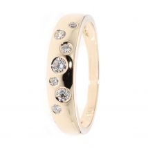 CM Private Diamonds Band-Ring 7 Brillanten, ges. 0,25 ct., Gold 375 18 Gold 375