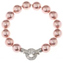 Christian Materne Just Pearls Gala Armband ""Happy Wishes"", MK-Perlen, Zirkonia x alt-rosé