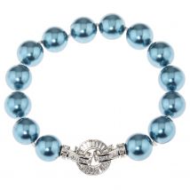 Christian Materne Just Pearls Gala Armband ""Happy Wishes"", MK-Perlen, Zirkonia x blau