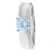 Christian Materne Band-Ring ""Gentle Swing"", Zirkonia,Silber 925 pol. 20 rhodiniert