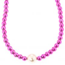 Christian Materne Just Pearls Glamour-Collier, MK-Perle, Magnet, ca. 50 cm x fuchsia