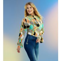 Sarah Kern Plissee Shirt Blossom 40 multicolour
