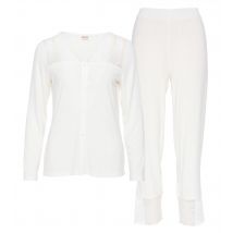 PURE SHAPE DAY&NIGHT Pyjama mit transparenter Spitze 50/52 ecru