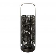 Georg Stiels CASA Metall Windlicht FLORALIS m. Griff, 54 cm x schwarz
