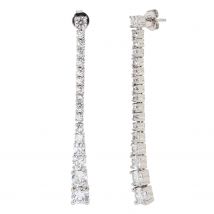 Sarah Kern LUXURY Ohrstecker ""Promenade Walk"", 34 Zirkonia, rhod. x rhodiniert