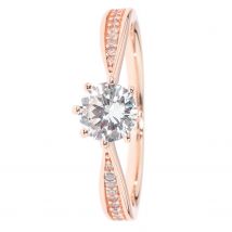 Christian Materne Cocktail-Ring ""Happy Princess"", 23 Zirkonia 20 rosévergoldet