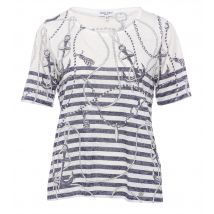 Georg Stiels DONNA Shirt im Ringelmix 42/44 dunkelblau
