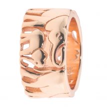 atinka Band-Ring ""Elephant Family"" Relief-Struktur 17 rosé vergoldet