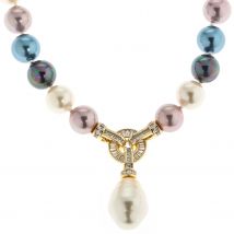 Christian Materne Just Pearls Gala Y-Collier ""Happy Wishes"", MK-Perlen, Zirkonia x multi