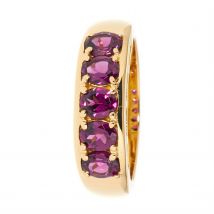 CM Edelsteinzauber Rivière-Ring, Rhodolith,ges ca.2,10 ct.,Silber 925 19 vergoldet