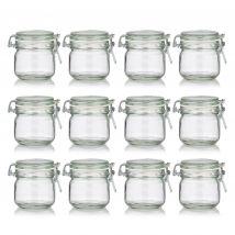 Nonas Welt Drahtbügelglas 370 ml, 12er-Set, durchsichtig