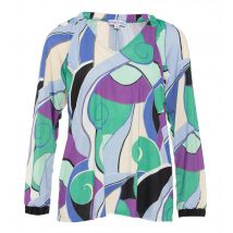 MONACO blue Blusenshirt im Alloverdruck 48 multicolour