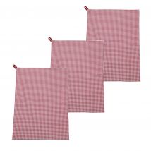 Nona's Welt Küchentuch rot kariert 50*70 cm, 3er-Set x weiß-rot