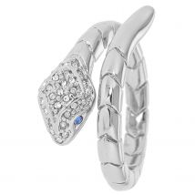 Sarah Kern LUXURY Croisé-Ring ""Brilliant Mamba"", Zirkonia ca.0,301ct 18 rhodiniert