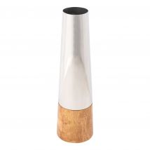 Georg Stiels CASA Edelstahl/Mango-Holz Vase