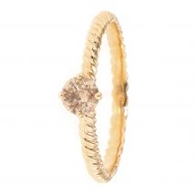 CM Private Diamonds Brillant-Ring, champagnerfarben, 0,33 ct. Gold 375 20 Diamant