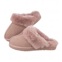 Georg Stiels DONNA Veloursleder Pantoffel mit Lammfellfutter 39 rosenholz