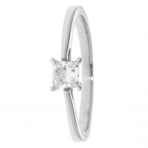 CM Private Diamonds Solitär-Ring, Princess Diamant, SI, 0,50 ct. 19 Weißgold 585
