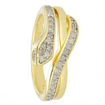 Sarah Kern LUXURY online Schlangen-Ring 30 Diamanten Silber 925 20 bicolor