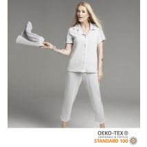 Sarah Kern Silhouette Frottee-Anzug, 3-teilig 50/52 grau