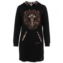 MONACO blue WEEKEND Kleid Kaleidoskop Löwe 48 schwarz-gold