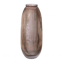 Belles Décorations Glas-Vase MONTE im edlen anthrazit, 31 cm x bronze