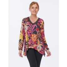 MONACO blue Blusenshirt Flechtdetail 48 multicolour