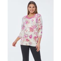 Georg Stiels DONNA Twin-Set mit abtraktem Blütendruck 50/52 multicolour